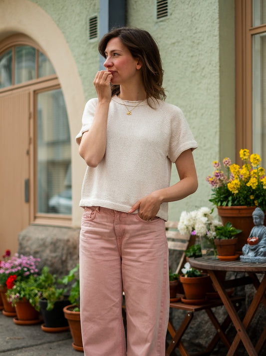 Vanilla Chilla Tee | basic, lässig, oversize aus Line von Sandnes Garn