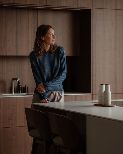 Bonnie Blouse | avslappnade ränder i Bio Balance från BC Garn