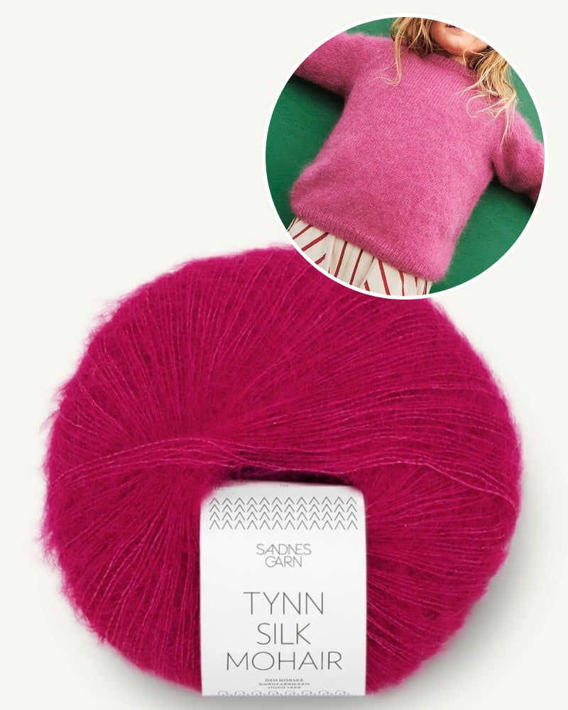 Sandnes Debutant Sweater für Kinder in jazzy pink