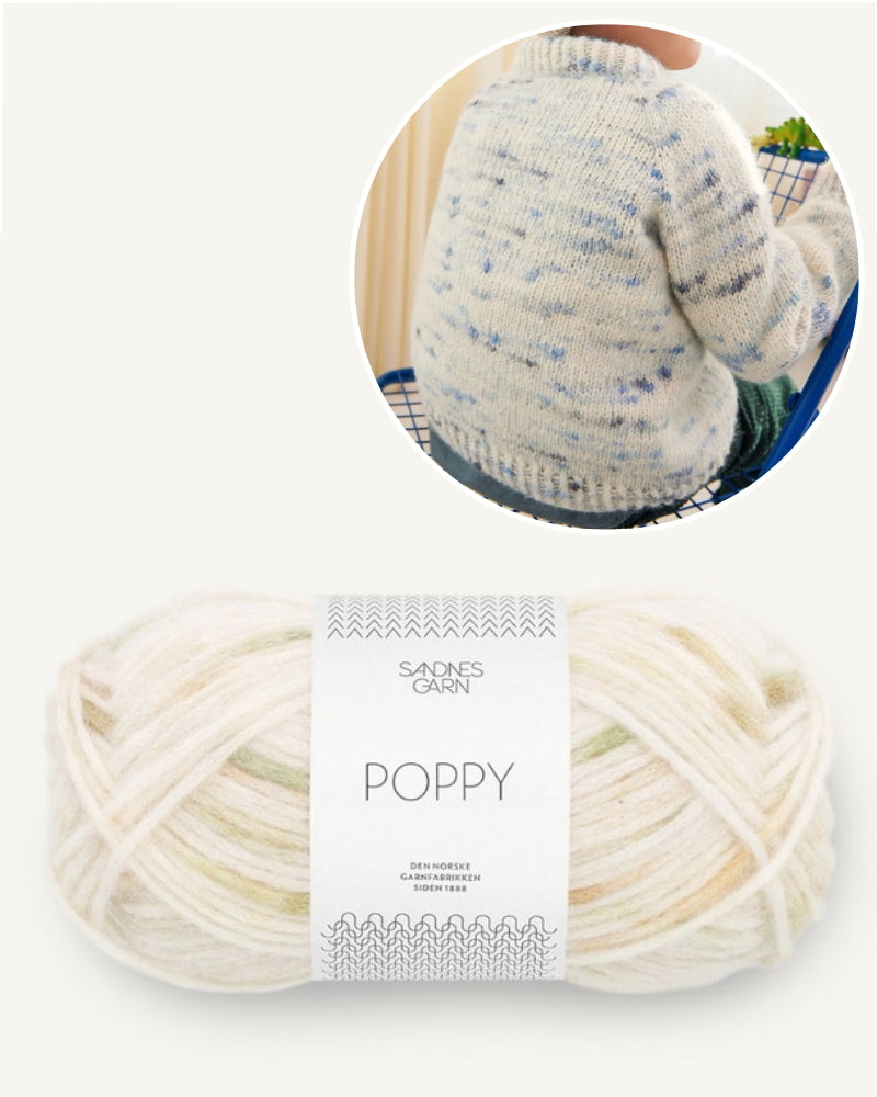 Garnpaket für den Debutant Sweater Poppy in spring leaf