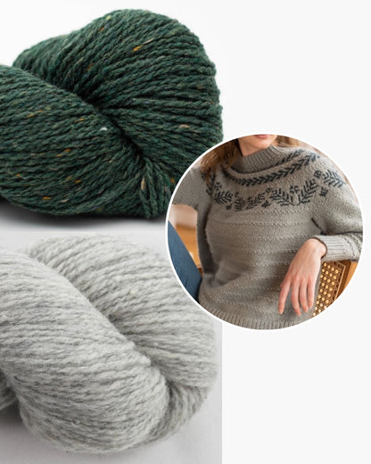 Pull « Dream » | motif de Noël discret en laine Shetland biologique de BC Garn
