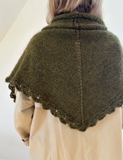 Ellie-sjal | stort trekantet sjal i Alpakka Folgetrad og Tynn Silk Mohair fra Sandnes Garn