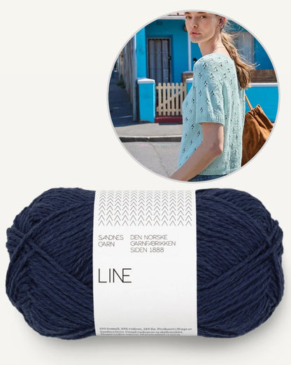 Elodie Tee | luftiges Lochmuster aus Line von Sandnes Garn