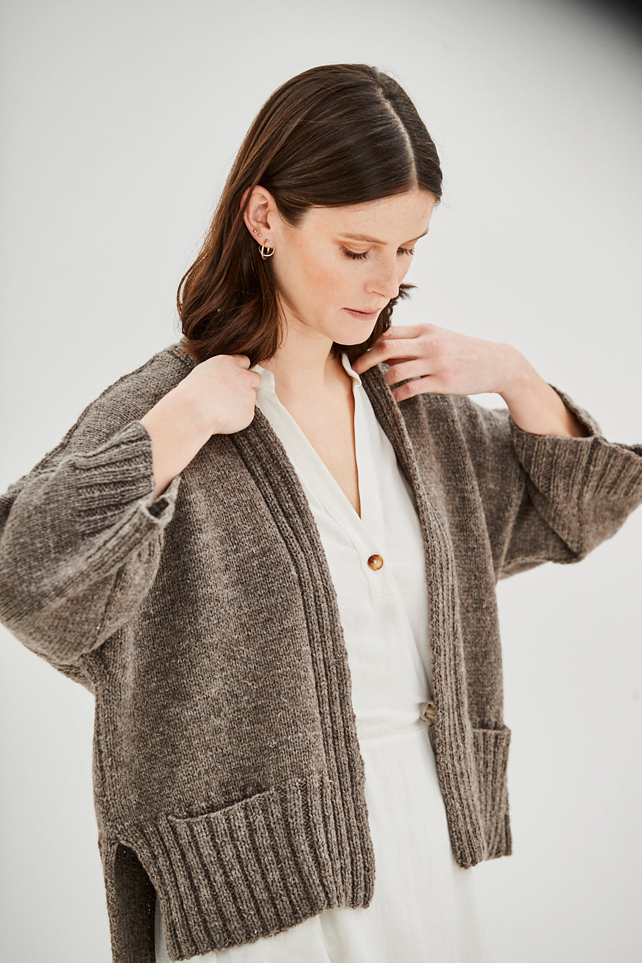 Erica Knight Fettle Cardigan ted brown 2