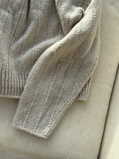 Flow Loop V-Neck | lässige Strukturmusterstreifen aus Yak von Lang Yarns