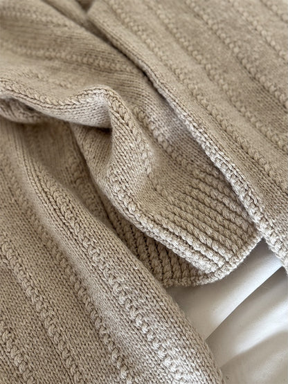 Flow Loop V-Neck | lässige Strukturmusterstreifen aus Yak von Lang Yarns