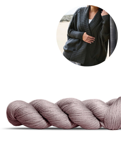 Strickset Rosy Green Wool Festa Cardigan tee