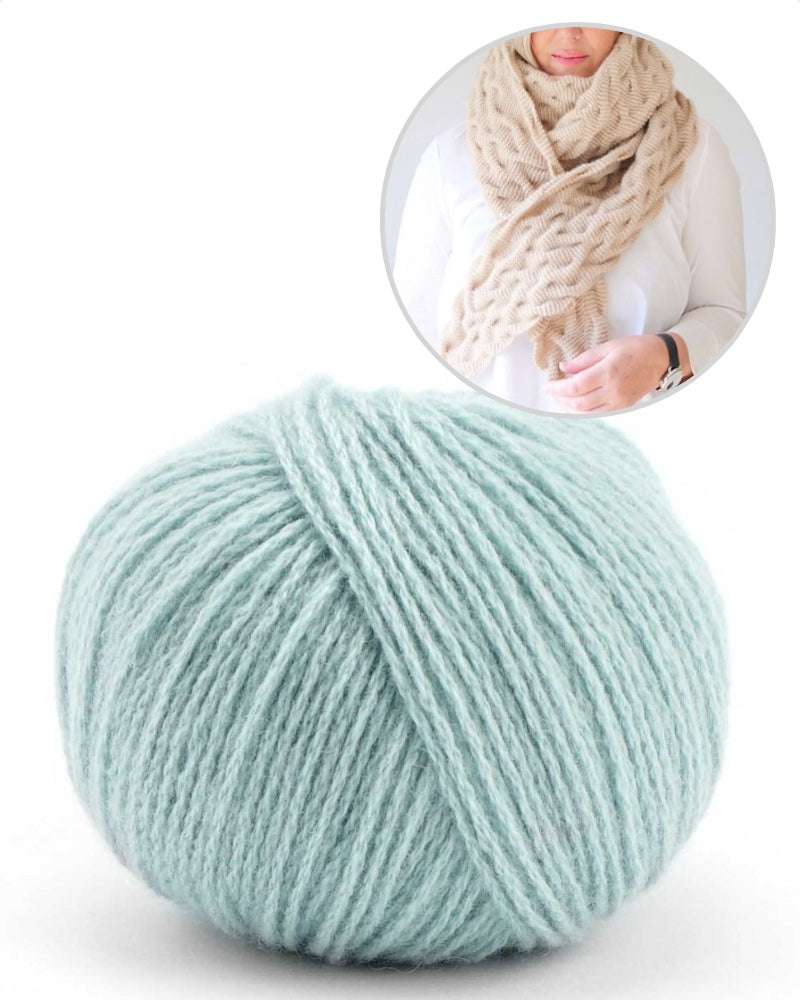 ChrisBerlin Focaccia Shawl mit Bio Cashmere 6/28 horizont