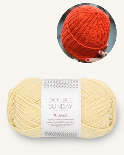 Hipster Mütze | Rippenmütze mit Double Sunday von Sandnes Garn
