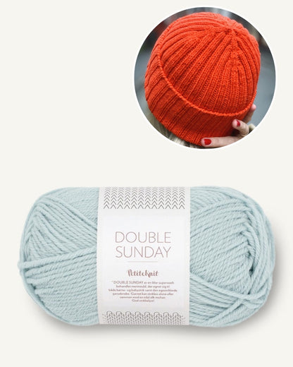 Hipster Mütze | Rippenmütze mit Double Sunday von Sandnes Garn