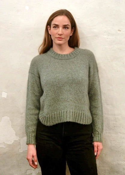 Astrid Sweater | Pullover mit geschwungenem Bündchen aus Merino und Soft Silk Mohair
