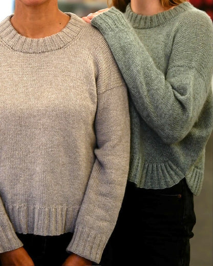 Astrid Sweater | Pullover mit geschwungenem Bündchen aus Merino und Soft Silk Mohair
