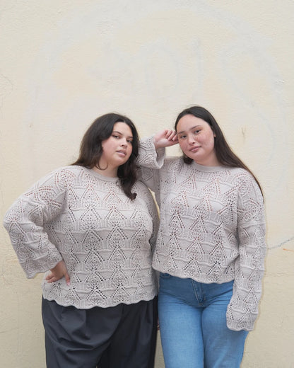 Madeleine Sweater | romantisches Lacemuster aus Merino