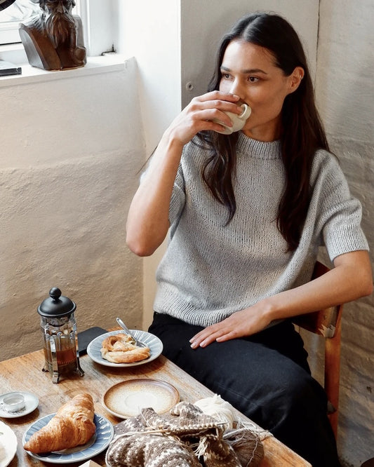 Carlie Tee | Basic Shirt aus Merino und Soft Silk Mohair von Knitting for Olive