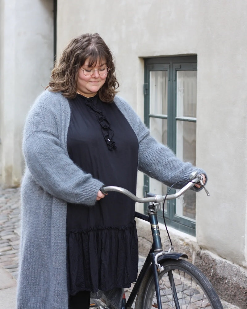 Knitting for Olive Charles Grey Cardigan mit Heavy Merino und Soft Silk Mohair 6
