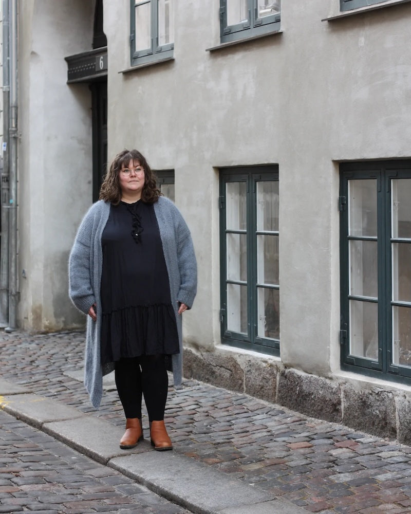 Knitting for Olive Charles Grey Cardigan mit Heavy Merino und Soft Silk Mohair 3