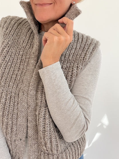 Puffer Vest | fluffige Weste aus Fritidsgarn von Sandnes Garn
