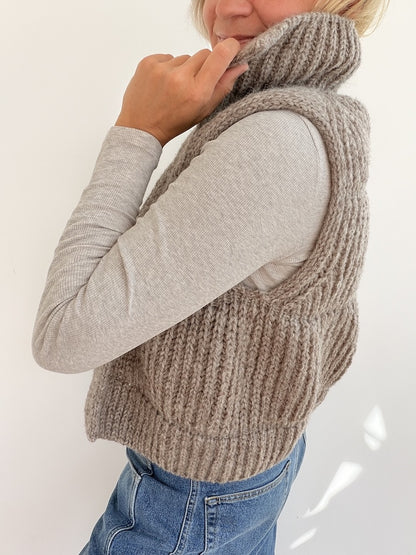 Puffer Vest | fluffige Weste aus Fritidsgarn von Sandnes Garn