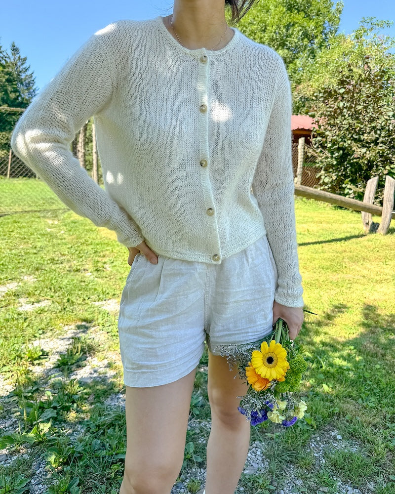 Diane Cardigan von Cookie the Knitter mit Brushlight von Cardiff Cashmere 7