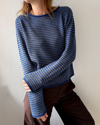 Bonnie Blouse | avslappnade ränder i Bio Balance från BC Garn