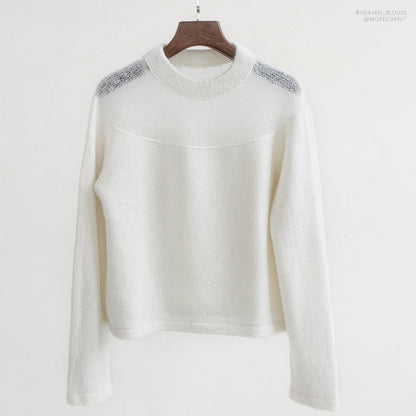 Blusa Heaven | romantica e femminile in Babyull Lanett e Tynn Silk Mohair di Sandnes Garn