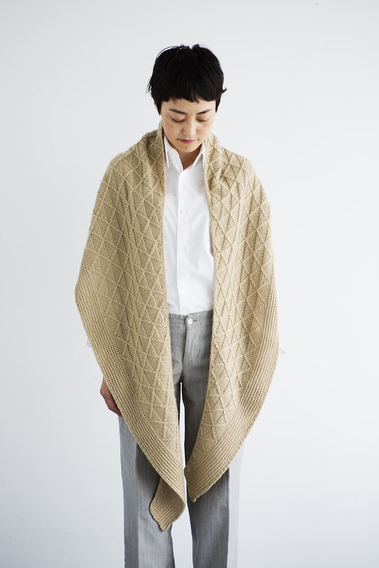 Void Shawl | soft diamond pattern made from Far by Woolfolk