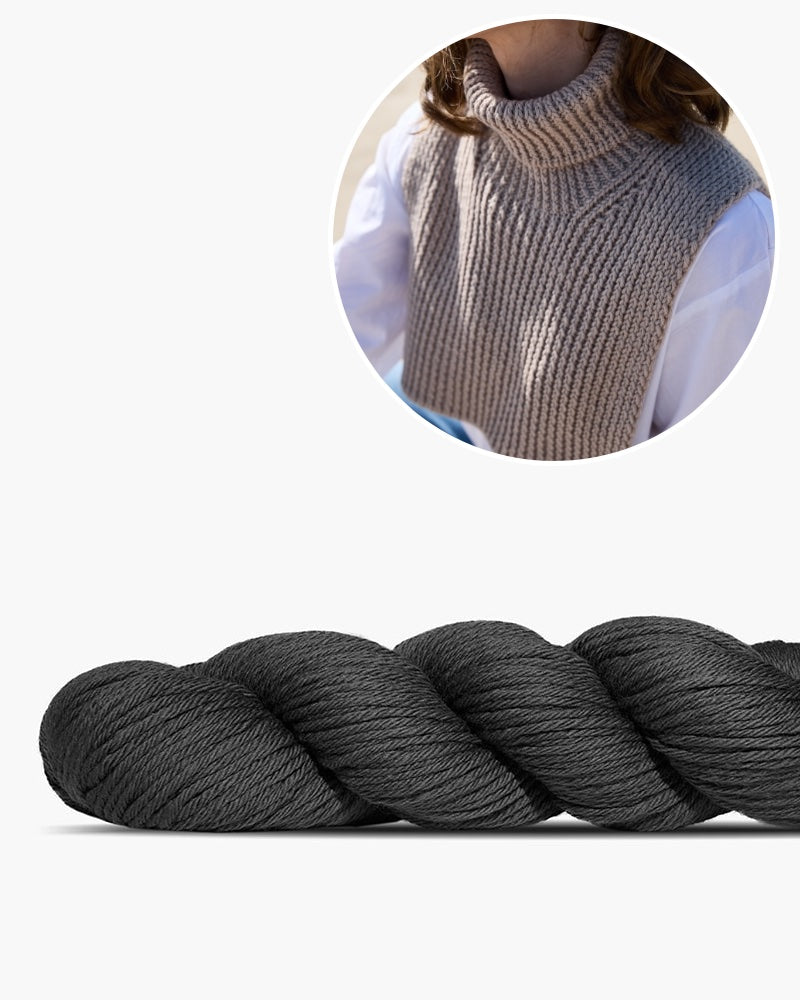 Kalmte Schalkragen von Rosy Green Wool in der Farbe cornwall schiefer