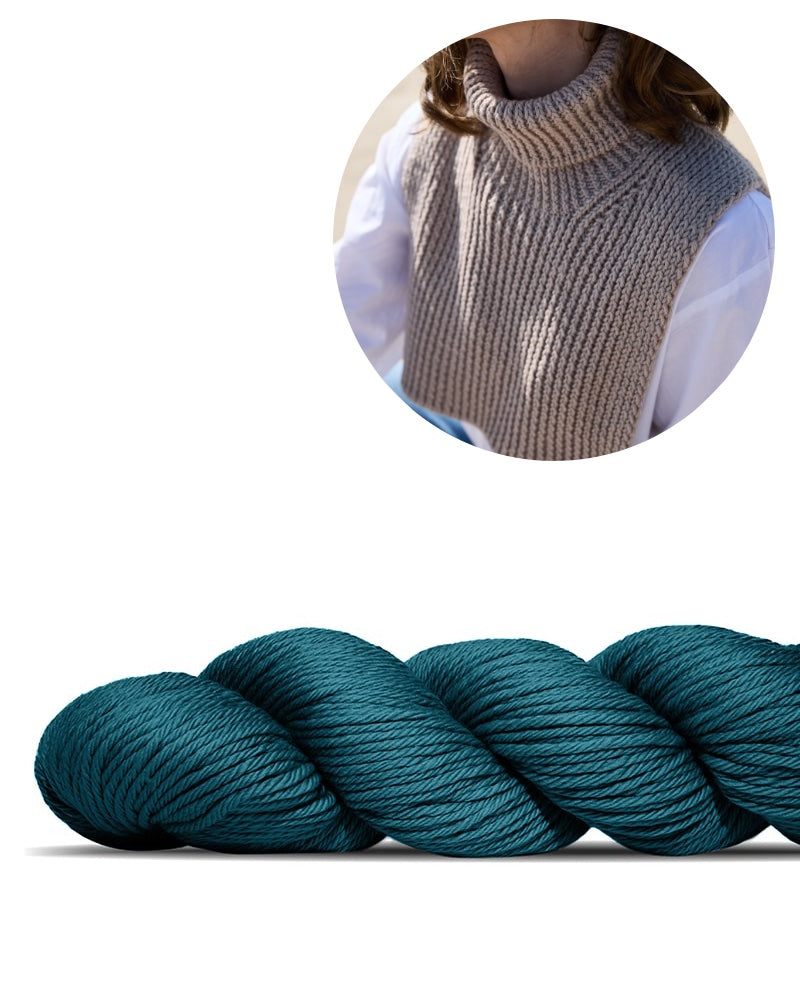Kalmte Schalkragen von Rosy Green Wool in der Farbe gartenteich