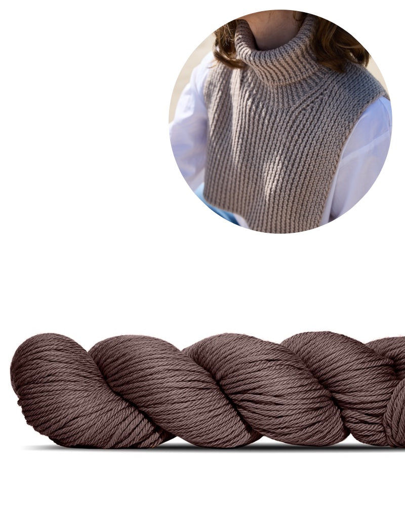 Kalmte Schalkragen von Rosy Green Wool in der Farbe holz