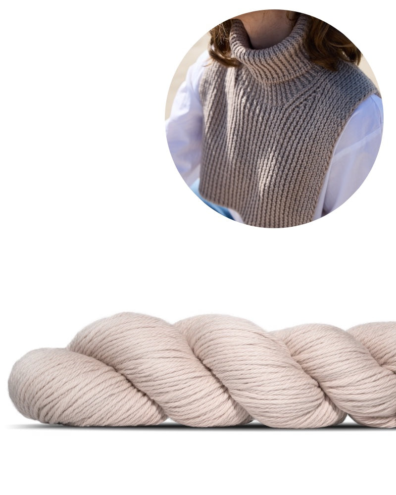 Kalmte Schalkragen von Rosy Green Wool in der Farbe sahne