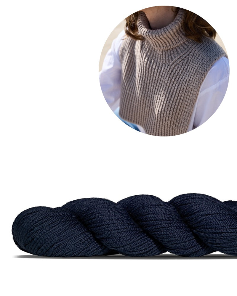 Kalmte Schalkragen von Rosy Green Wool in der Farbe ozean