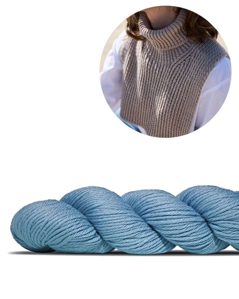 Kalmte Schalkragen von Rosy Green Wool in der Farbe wasser