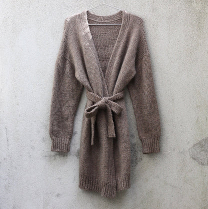 Charles Grey Cardigan | Langjacke aus Heavy Merino und Soft Silk Mohair von Knitting for Olive