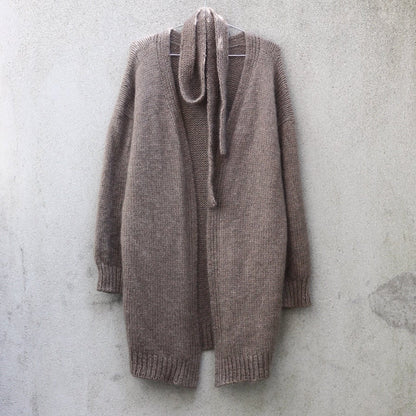 Charles Grey Cardigan | Langjacke aus Heavy Merino und Soft Silk Mohair von Knitting for Olive