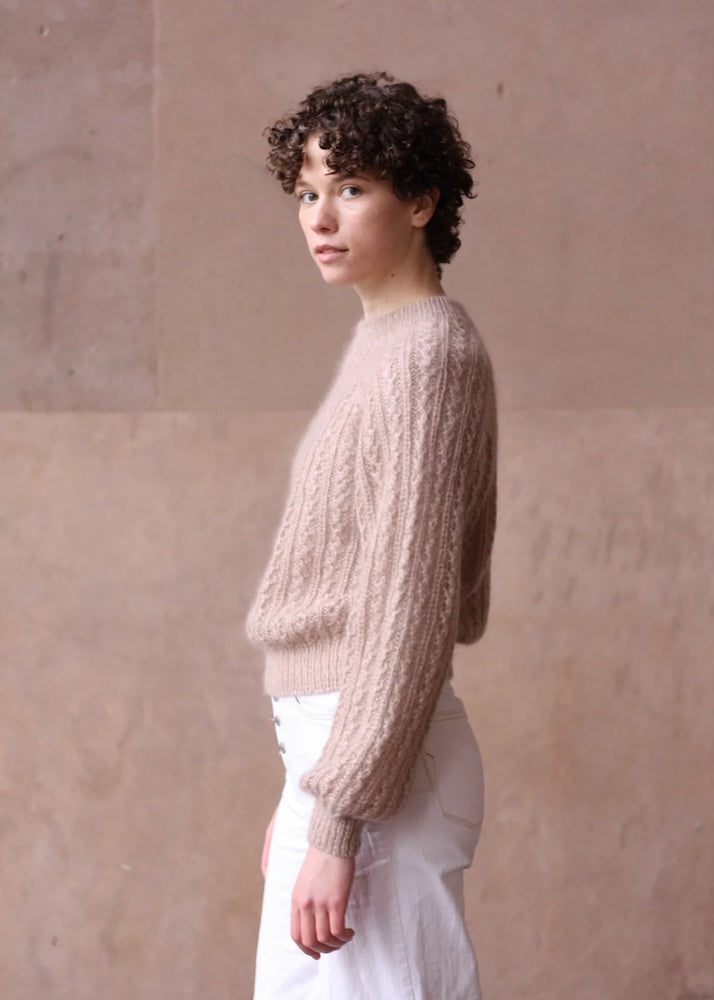 Knitting for Olive Waffle Sweater mit Soft Silk Mohair 4