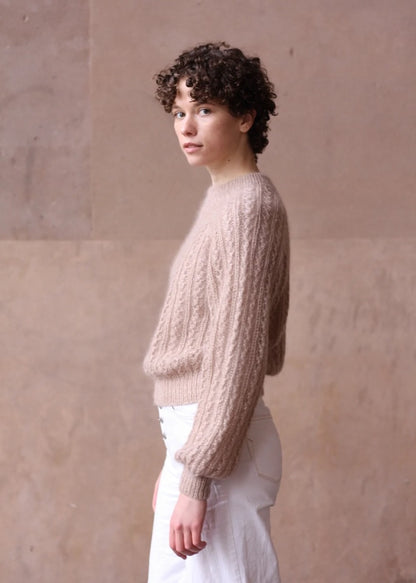 Knitting for Olive Waffle Sweater mit Soft Silk Mohair 4