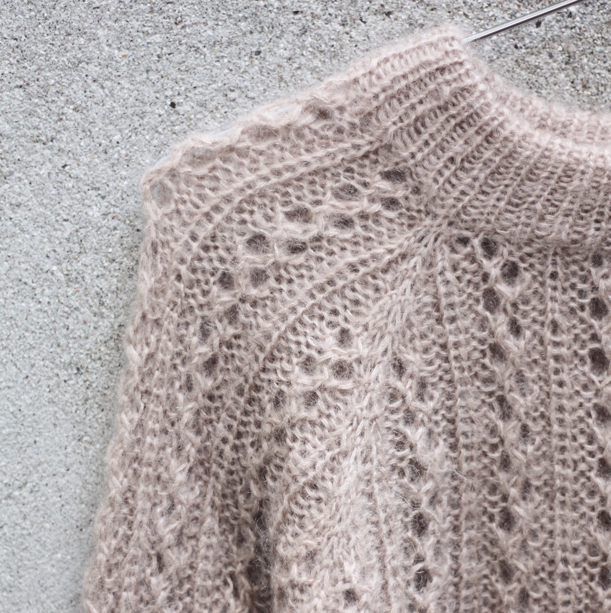 Knitting for Olive Waffle Sweater mit Soft Silk Mohair 8