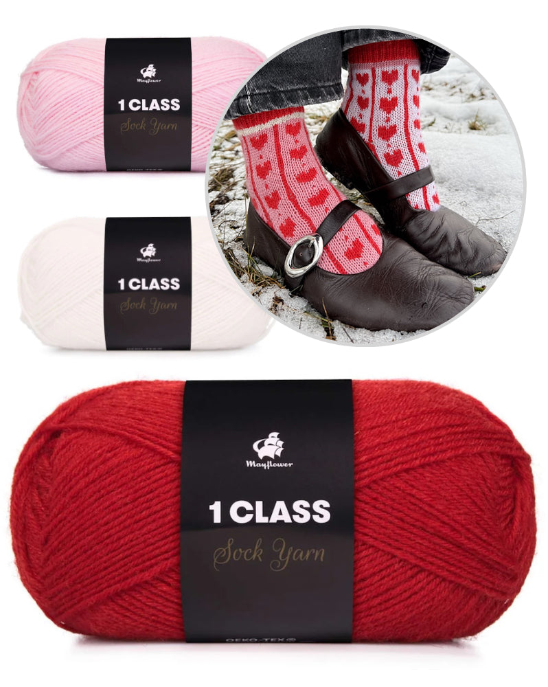 Love-ly Heart Socks | zum verlieben schön aus 1 Class von Mayflower Denmark