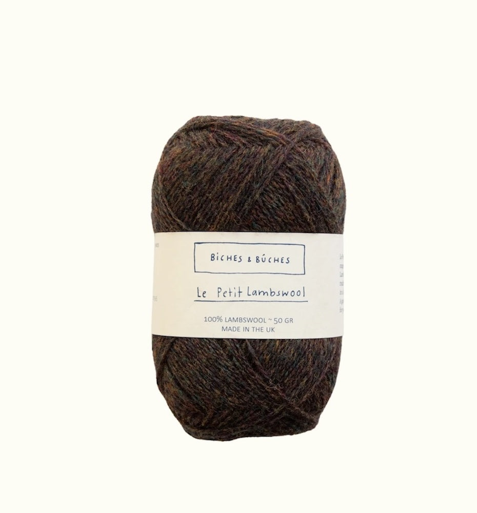 Biches et Bûches Le Petit Lambswool Farbe dark green brown