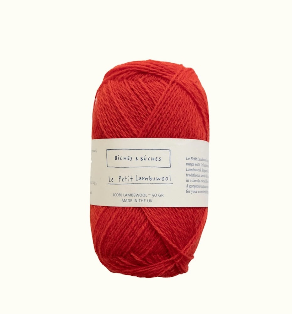 Biches et Bûches Le Petit Lambswool Farbe dark orange red