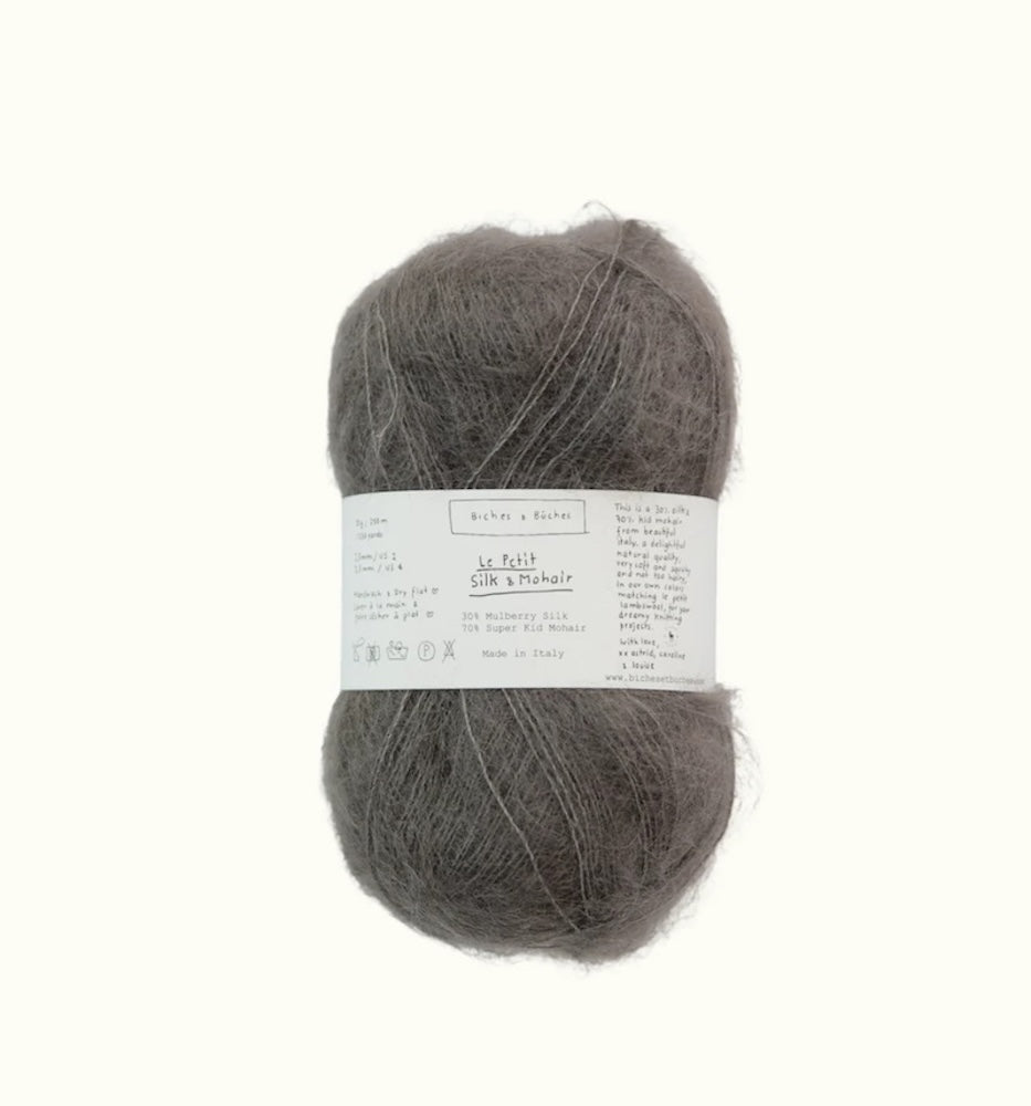 Biches & Bûches Le Petit Silk Mohair Farbe dark grey brown