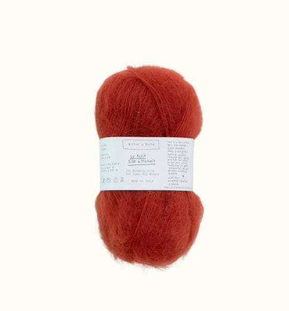 Biches & Bûches Le Petit Silk Mohair Farbe dark orange grey