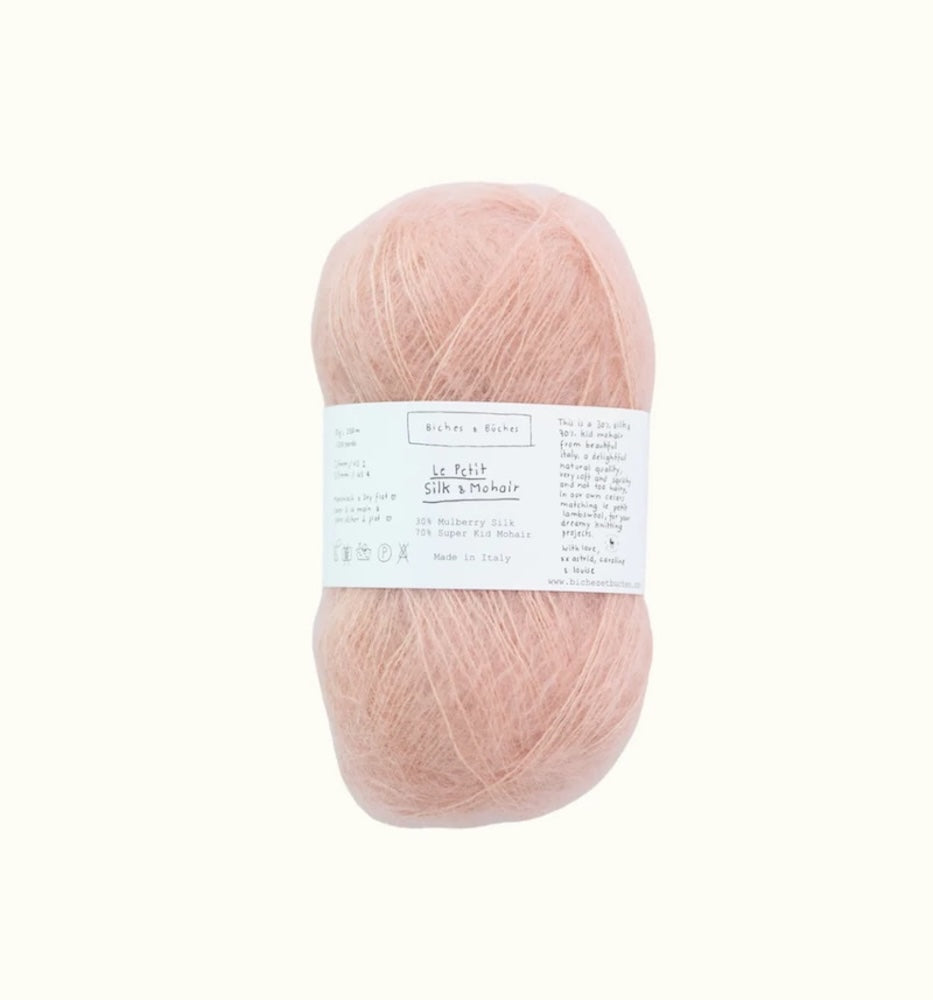 Biches & Bûches Le Petit Silk Mohair Farbe light peach