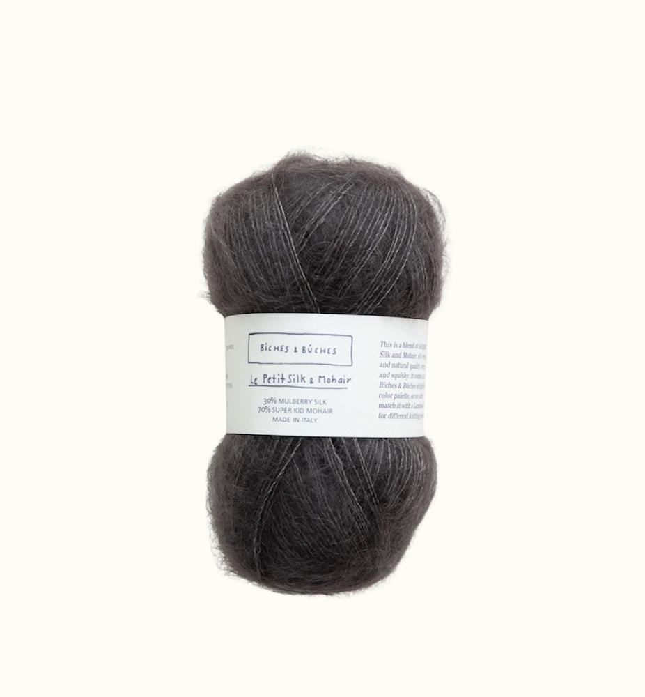 Biches & Bûches Le Petit Silk Mohair Farbe medium grey brown