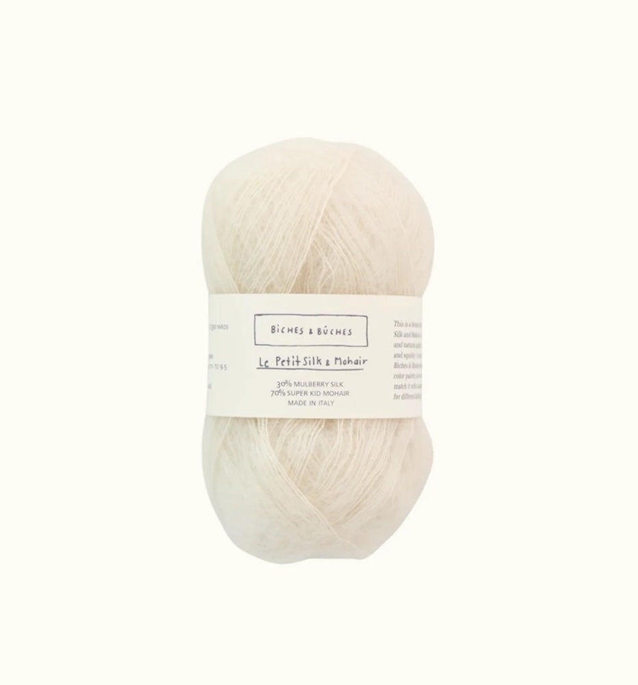 Biches & Bûches Le Petit Silk Mohair Farbe off white