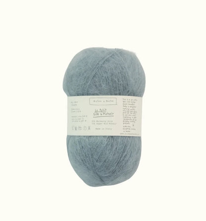 Biches & Bûches Le Petit Silk Mohair Farbe soft blue green