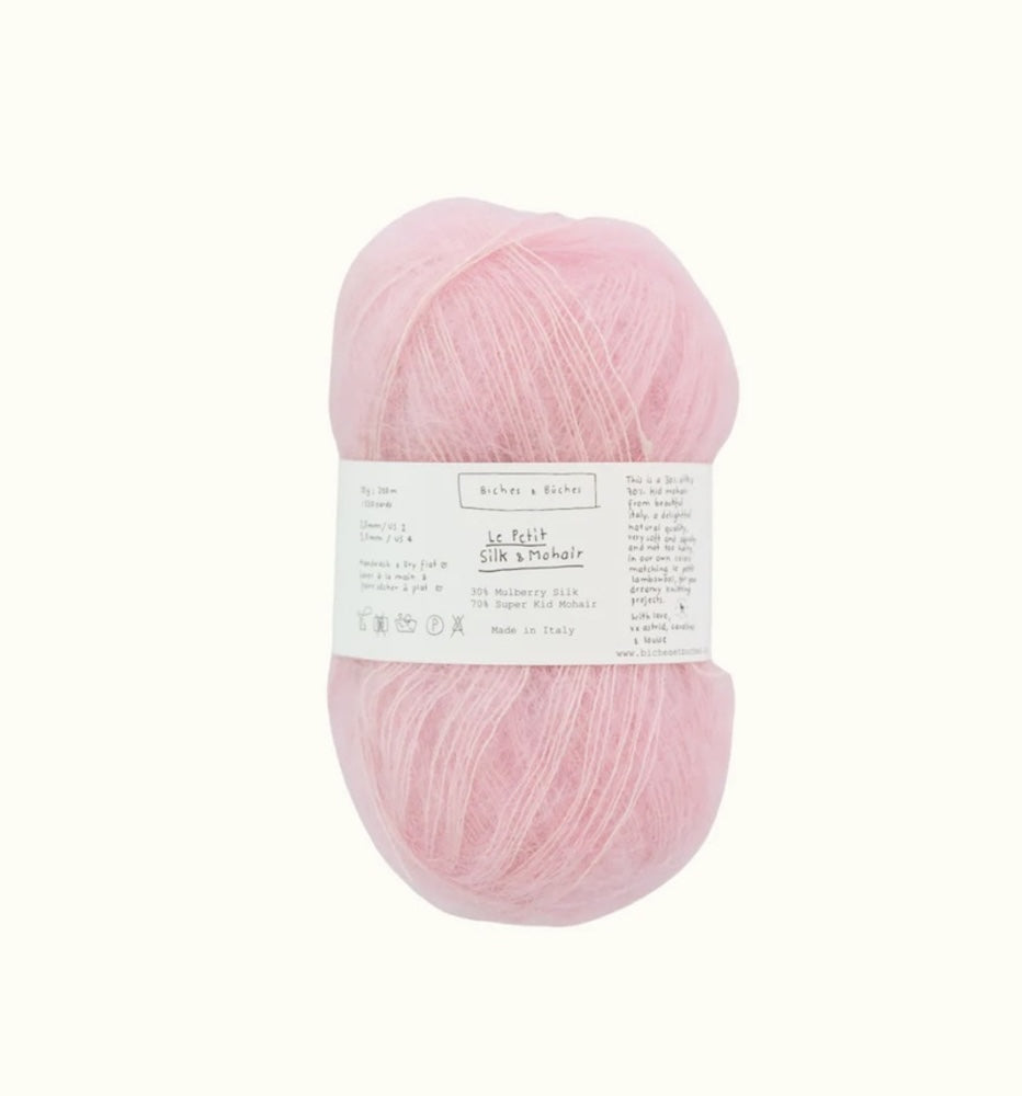 Biches & Bûches Le Petit Silk Mohair Farbe very light pink