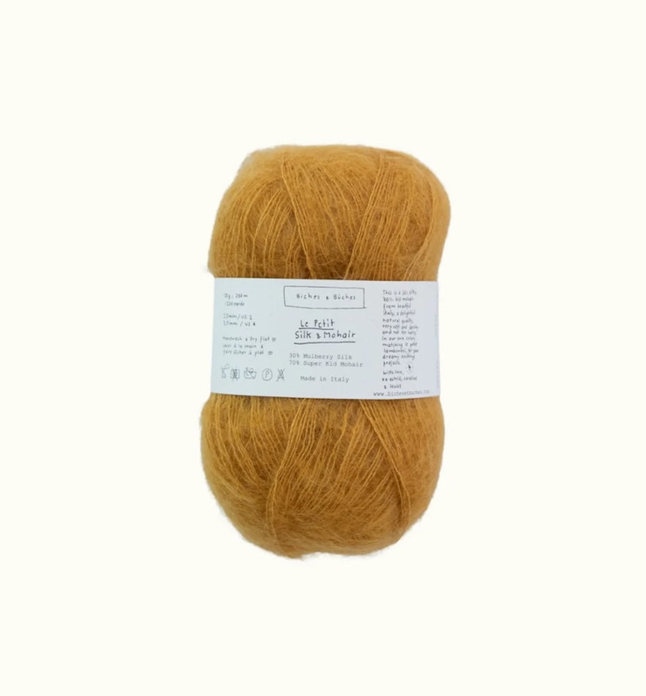 Biches & Bûches Le Petit Silk Mohair Farbe yellow mustard