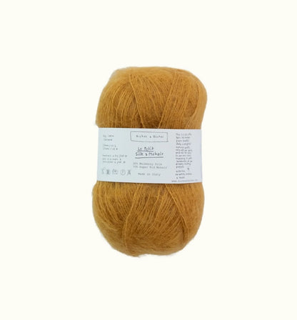 Biches & Bûches Le Petit Silk Mohair Farbe yellow mustard