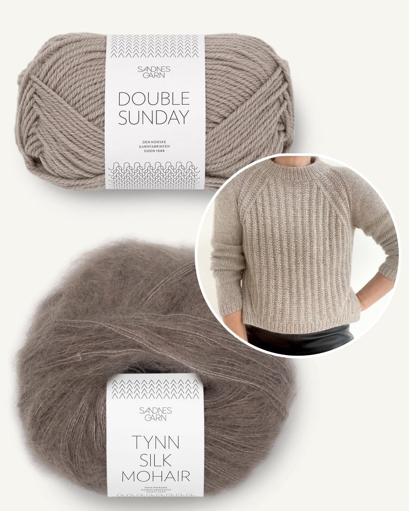 Lounge Sweater von cozyknits aus double Sunday und Tynn Silk Mohair taupe